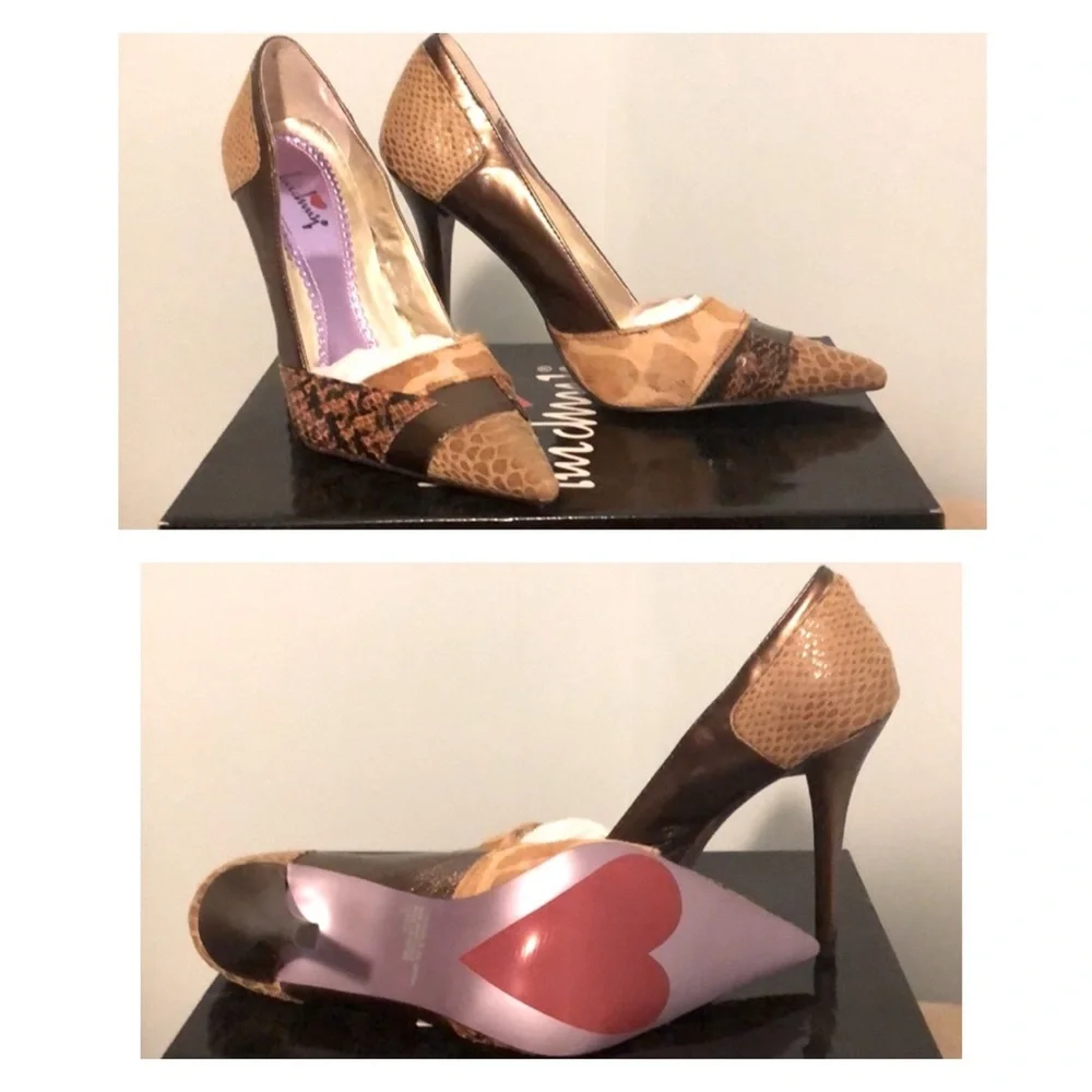 NWT LUI CHING Animal Print Heels